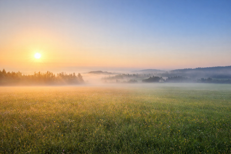 Šumava východ slunce